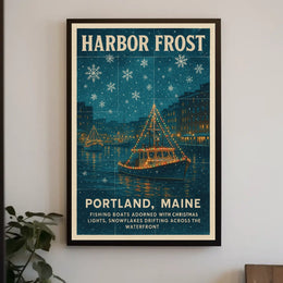 Harbor Frost In Portland, Maine Poster