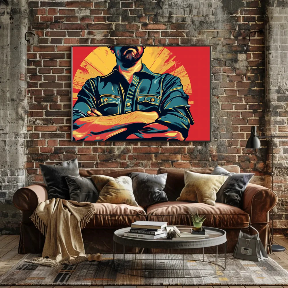 Empowering Retro Pop-Art Poster: Strength and Revolution