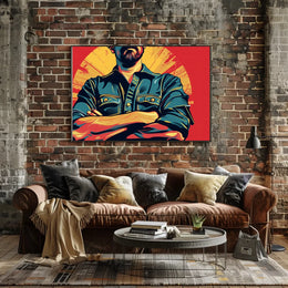 Empowering Retro Pop-Art Poster: Strength and Revolution