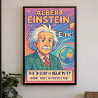 Einstein Relativity Theory Vintage Scenic Scientific Genius Iconic Wanderlust Heritage Poster