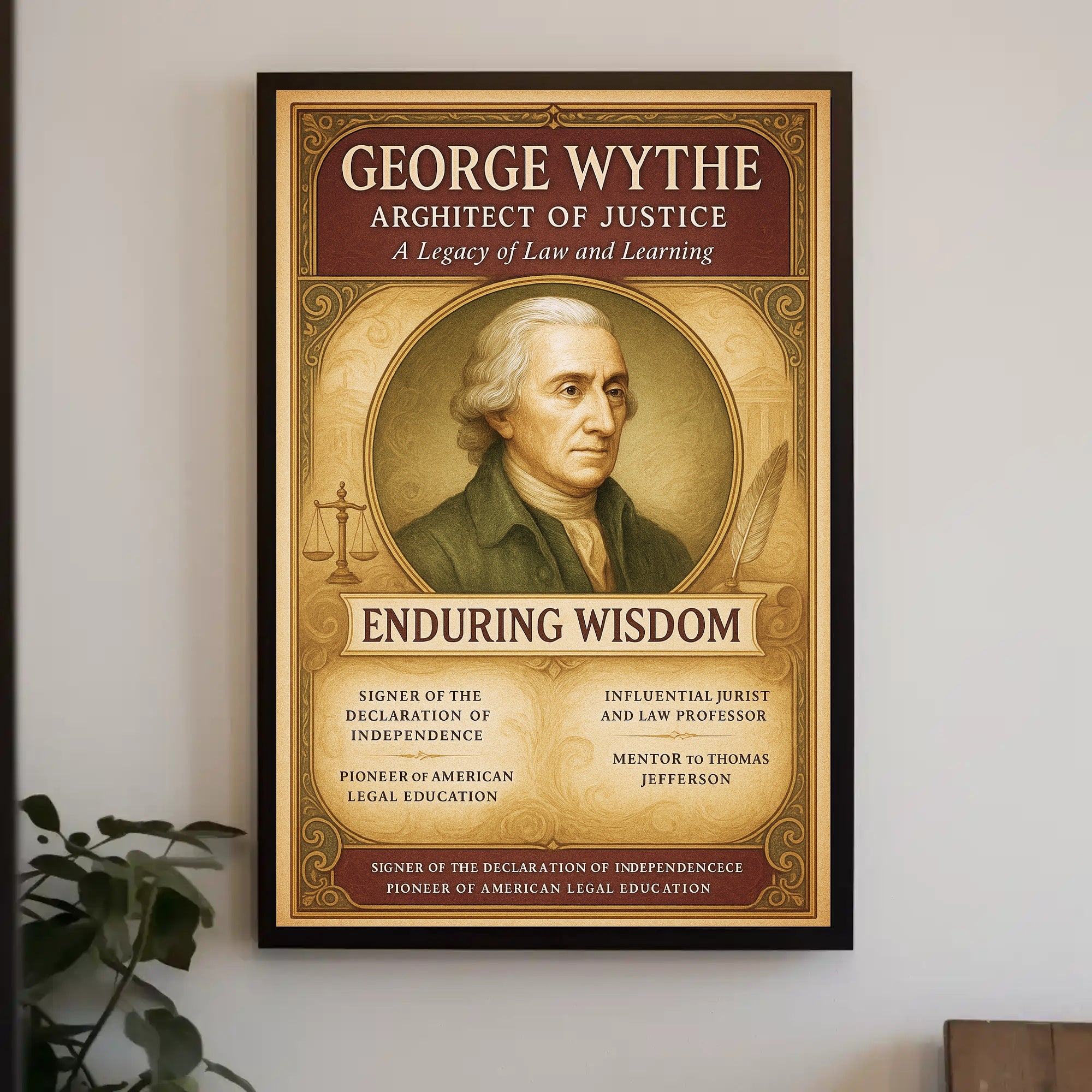George Wythe Architect of Justice Poster PosterGoat