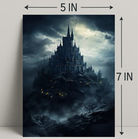 Mysterious Castle On A Stormy Night Poster