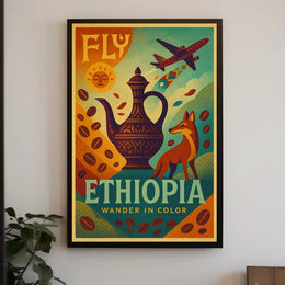 Ethiopian Cultural Journey Vintage Travel Poster PosterGoat
