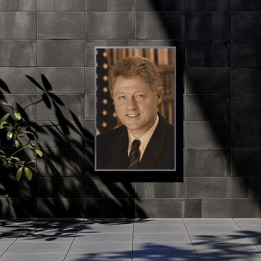 William Clinton 42nd President Sepia Photo