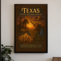 Texas Heritage Vintage Art: Cultural or Heritage Poster