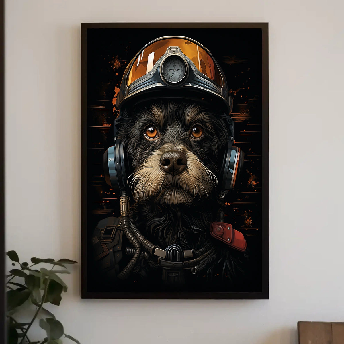 Space Explorer Dog Poster