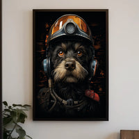 Space Explorer Dog Poster
