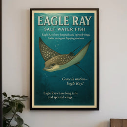 Grace in Motion Eagle Ray Poster