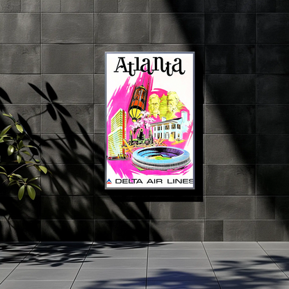 Atlanta Air Lines Travel Poster