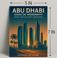 Abu Dhabi Skyline: Tradition Meets Modernity Travel Poster