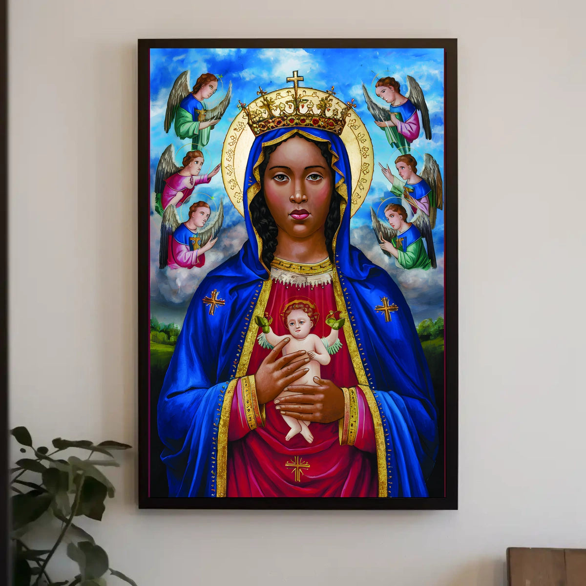 Virgin Mary Angels Poster