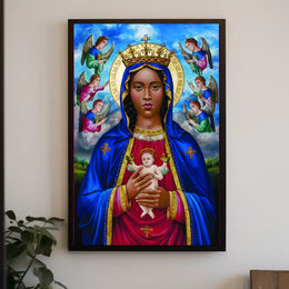 Virgin Mary Angels Poster