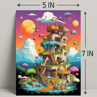 Fantasy Tower In A Dreamscape Poster PosterGoat