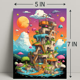 Fantasy Tower In A Dreamscape Poster PosterGoat