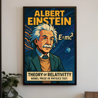 Albert Einstein Relativity Vintage Science Curious Poster