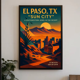 El Paso, TX Sun City Poster