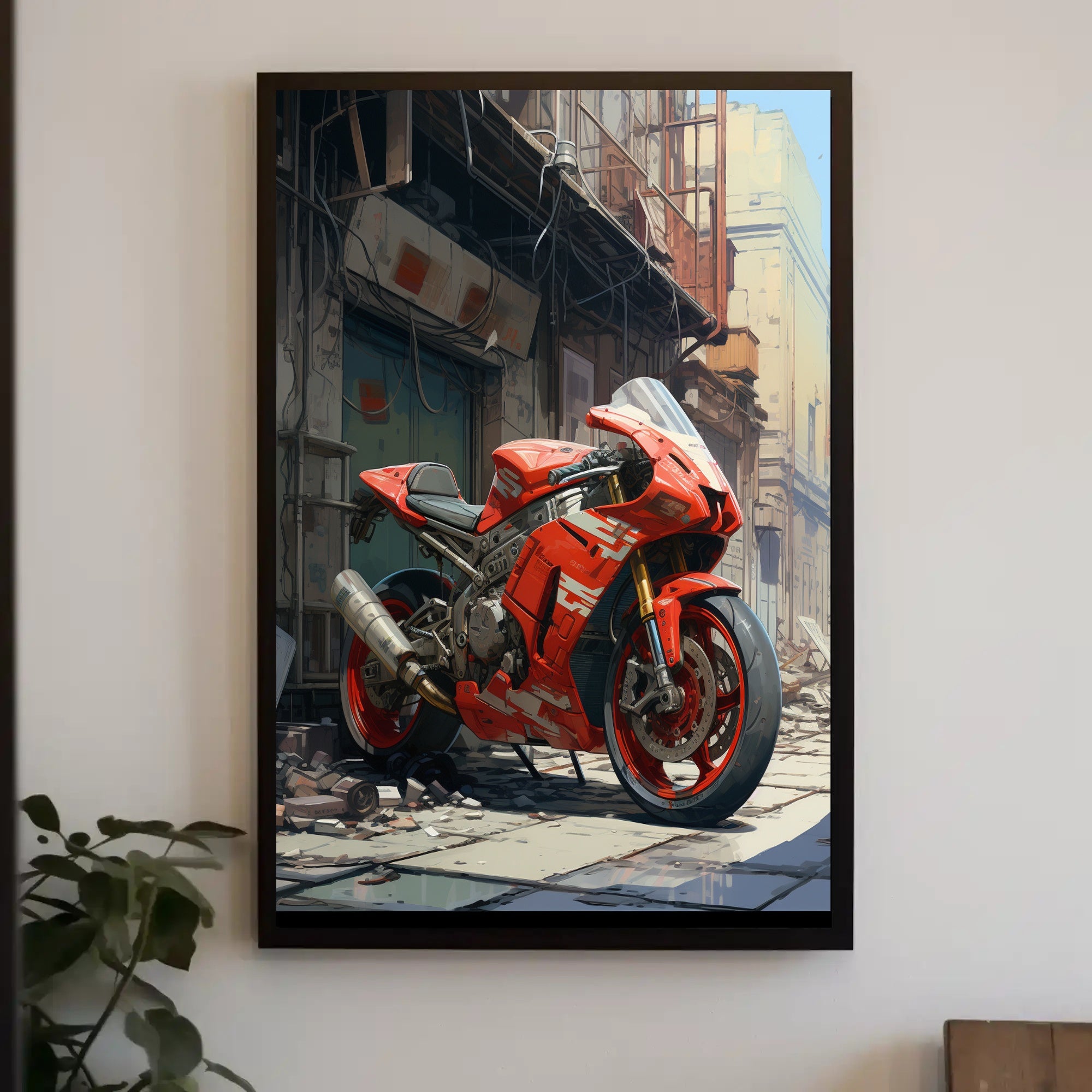 Urban Motorcycle Dream Poster PosterGoat