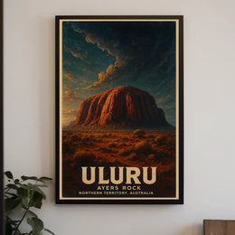 Uluru Ayers Rock Desert Wanderlust Poster