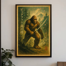 Bigfoot Forest Samurai Poster