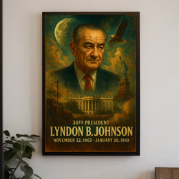 Lyndon Johnson Presidency Neoclassical Realism Poster