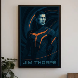 Jim Thorpe Iconic Athlete Poster
