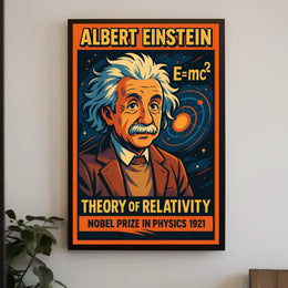 Timeless Cosmic Odyssey Einstein Relativity Vintage Scientific Wall Art Wanderlust Poster