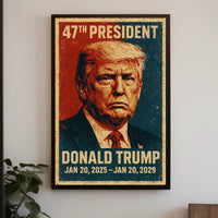 Donald Trump Leadership Strength Typography Poster