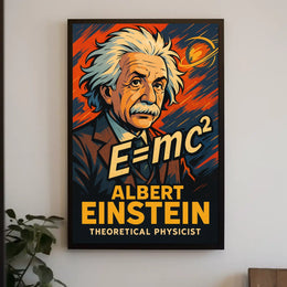 Albert Einstein Iconic Vintage Theoretical Physicist Poster