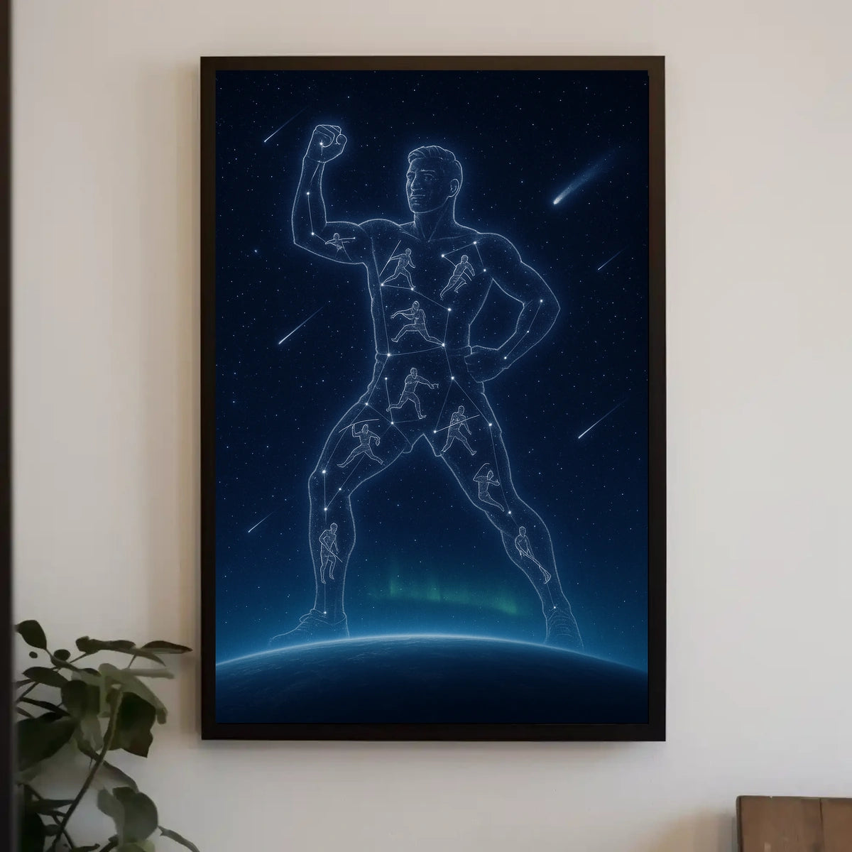 Cosmic Athlete Reach for the Stars Jim Thorpe Poster