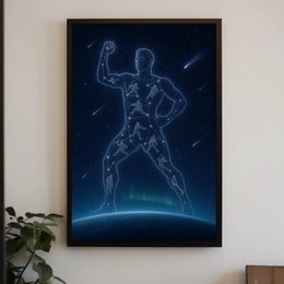 Cosmic Athlete Reach for the Stars Jim Thorpe Poster