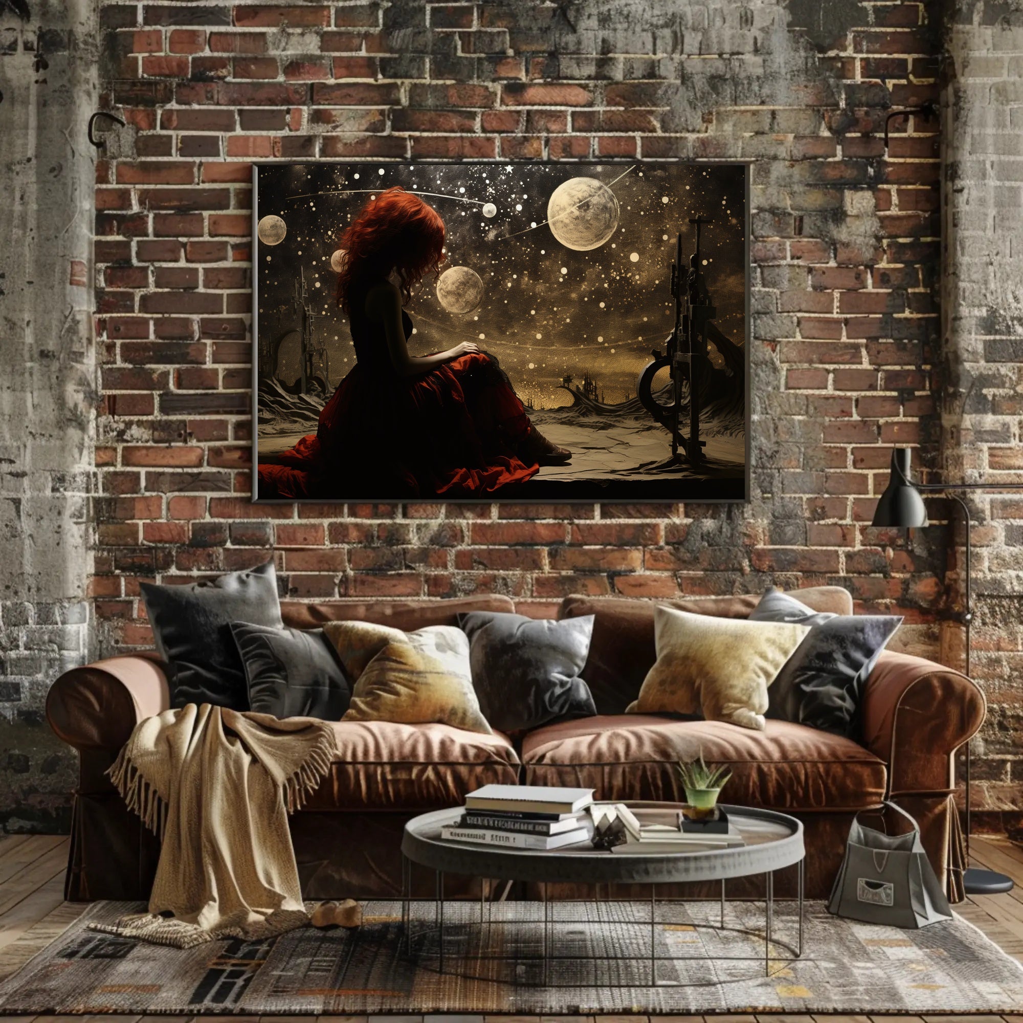 Fantastical Cosmic Landscape with Celestial Artistry Fantasy Poster