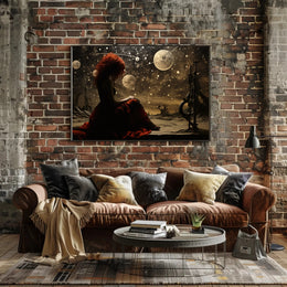 Fantastical Cosmic Landscape with Celestial Artistry Fantasy Poster