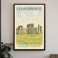 Stonehenge Wiltshire England Vintage Decor Poster