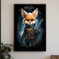 Adventurous Fox Warrior Poster