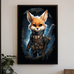 Adventurous Fox Warrior Poster