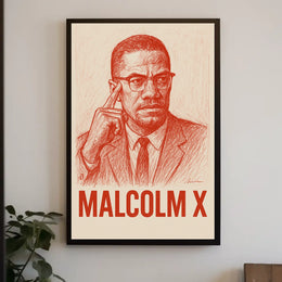 Malcolm X Iconic Leader Poster