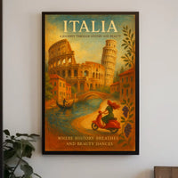 Italia A Journey Through History And Poster