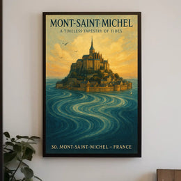 Mont-Saint-Michel A Timeless Tapestry Poster