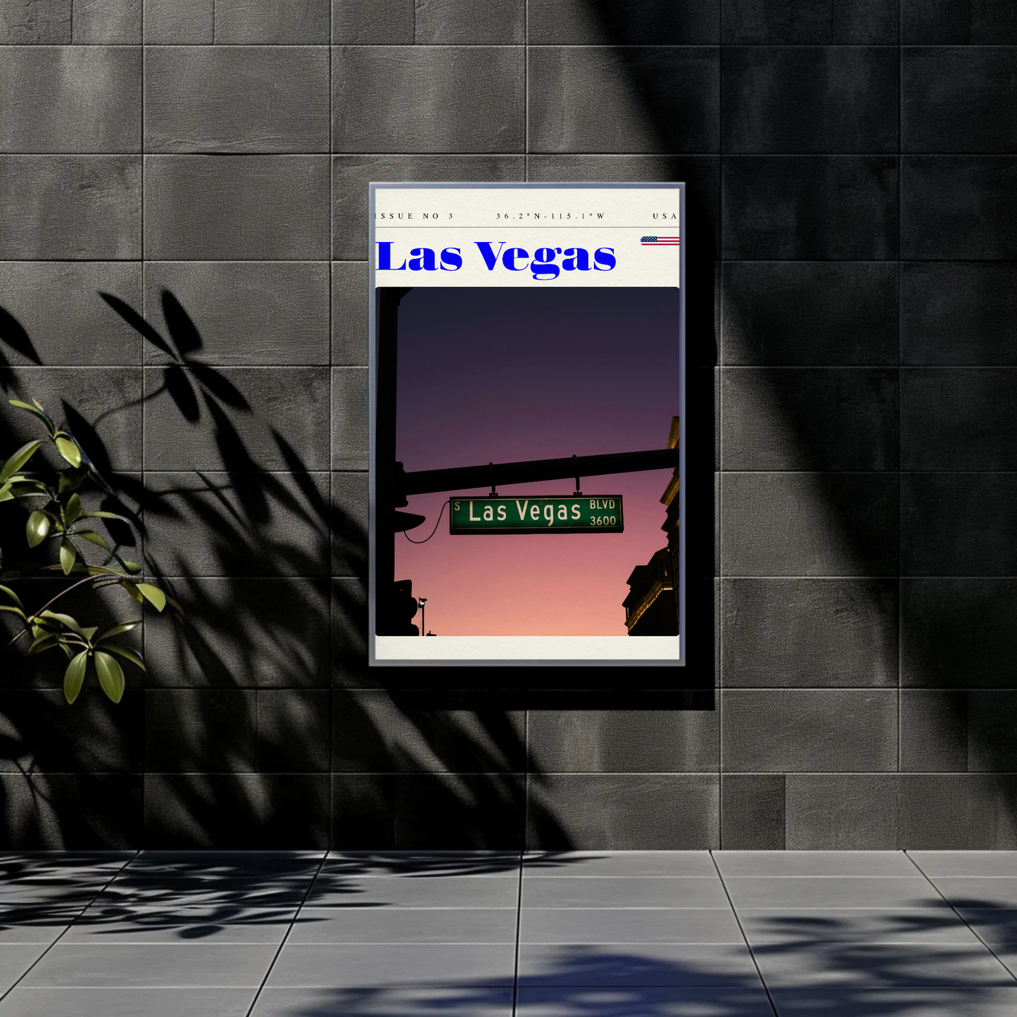 Vintage Poster Las Vegas Blvd Sign