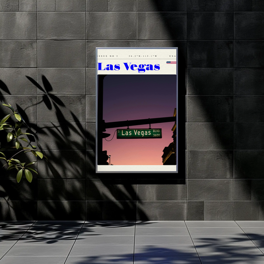 Vintage Poster Las Vegas Blvd Sign