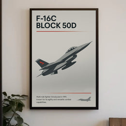 F-16C Block 50D Fighter Jet Poster