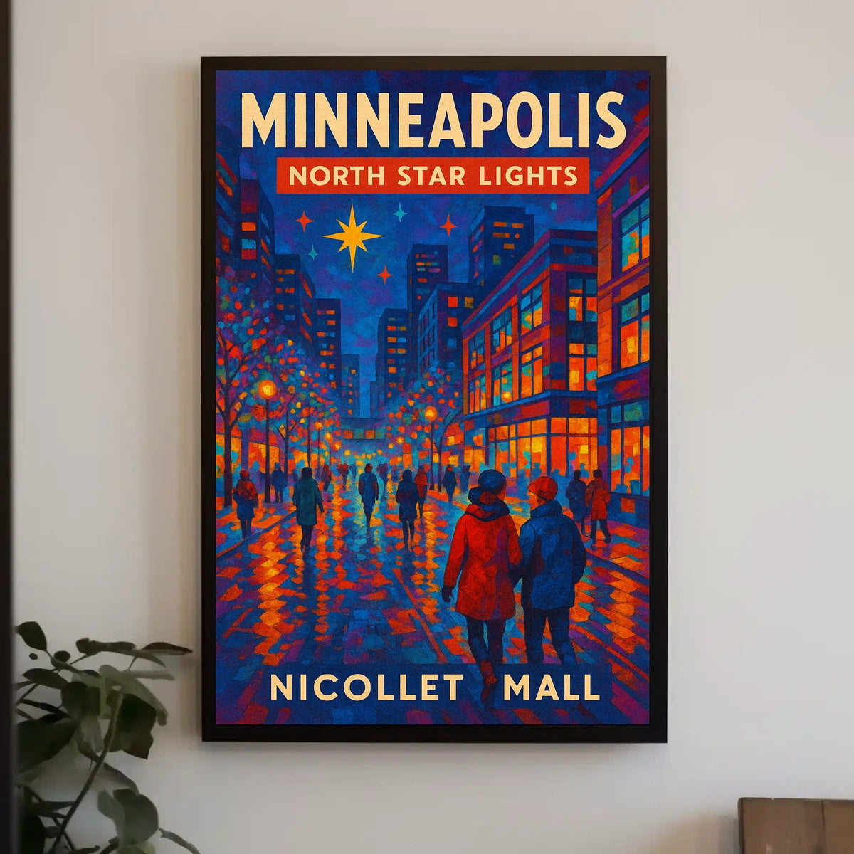 Minneapolis North Star Lights Poster