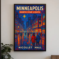 Minneapolis North Star Lights Poster