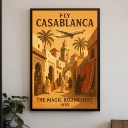 Fly Casablanca The Magic Begins Here Poster