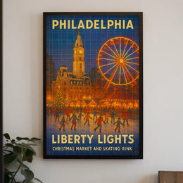 Philadelphia Liberty Lights Poster