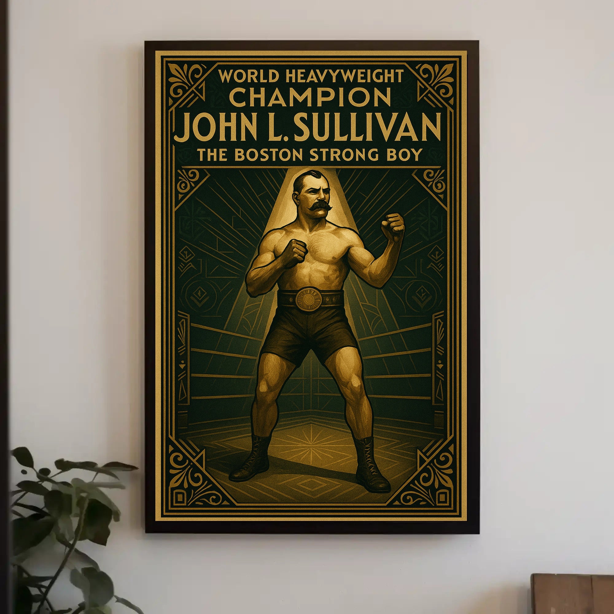 John L. Sullivan The Boston Strong Boy Poster PosterGoat