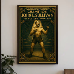 John L. Sullivan The Boston Strong Boy Poster PosterGoat