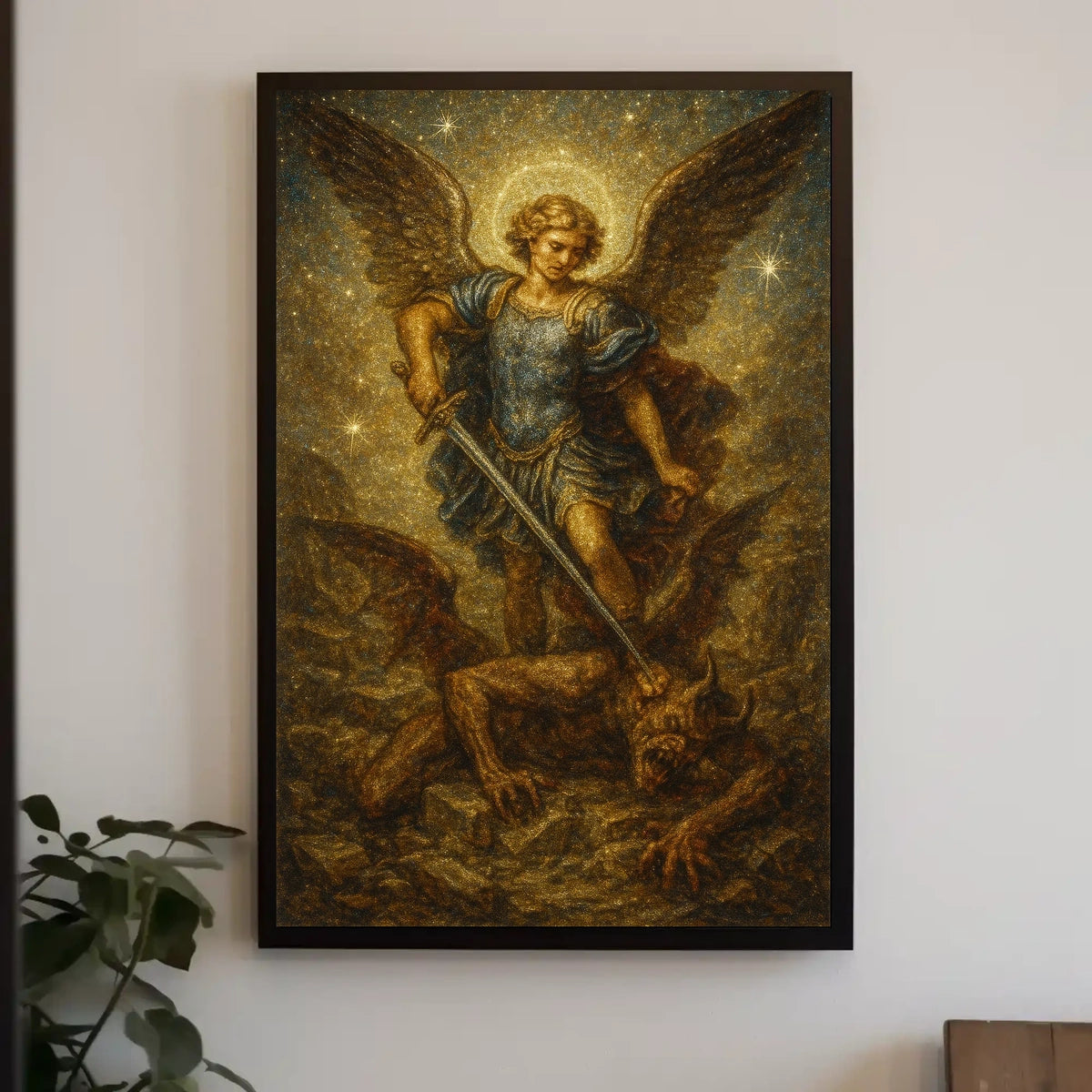 Archangel Michael Defeating The Devil Poster