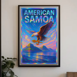 American Samoa Vibrant Tribute Poster