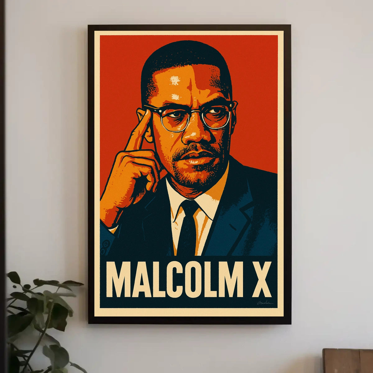 Malcolm X Portrait Poster